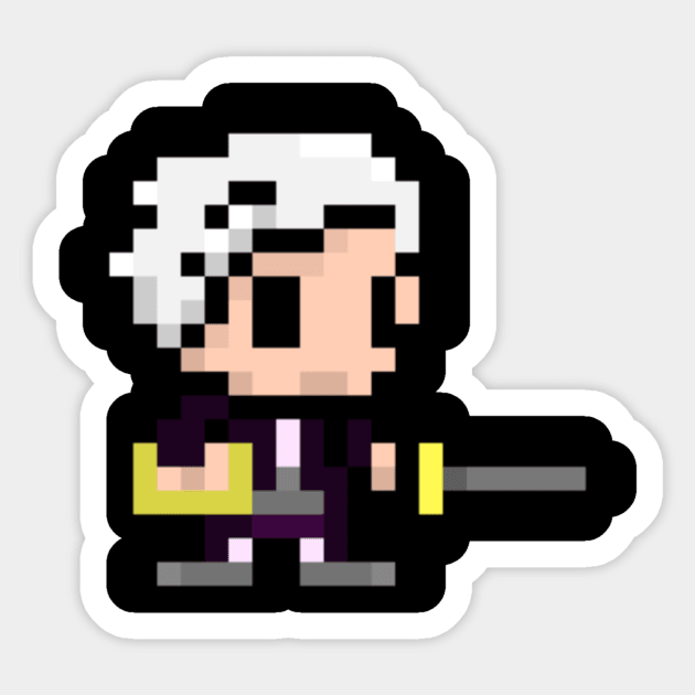 pixelated robin Sticker by sweendle